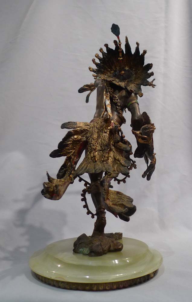 Austrian cold painted bronze of Red Indian chief.