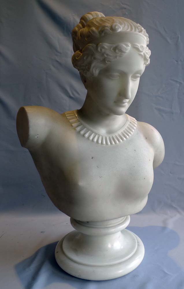 Good late 19th century marble of a neo classical lady signed F. Vichi.