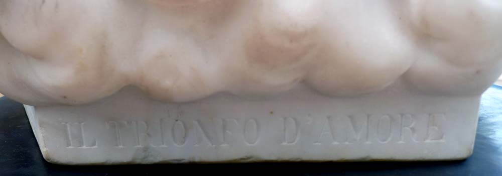Antique Italian marble sculpture signed Francesco Garjavini sculpt 1877.