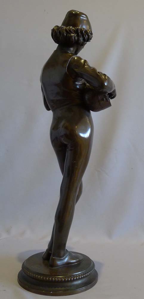 Antique bronze by Paul Dubois - Le Chanteur Florentin.
