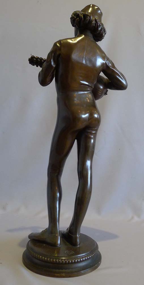 Antique bronze by Paul Dubois - Le Chanteur Florentin.