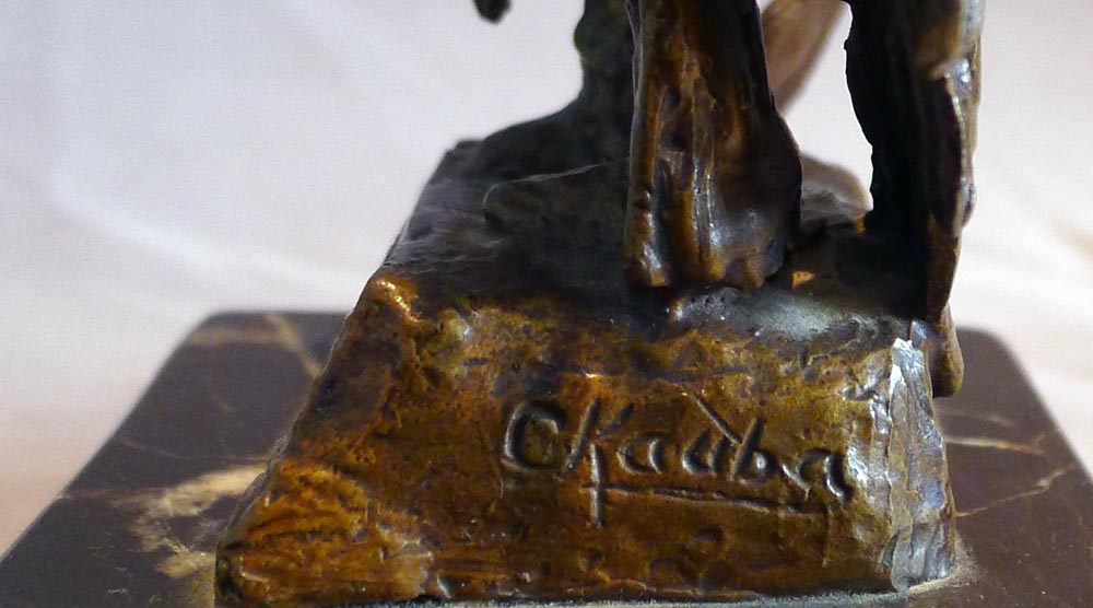 Carl Kauba bronze of a Red Indian chief entitled 