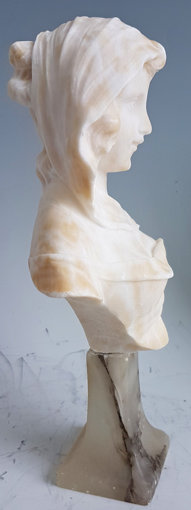Antique Carrera Marble Bust