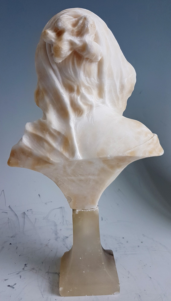 Antique Carrera Marble Bust