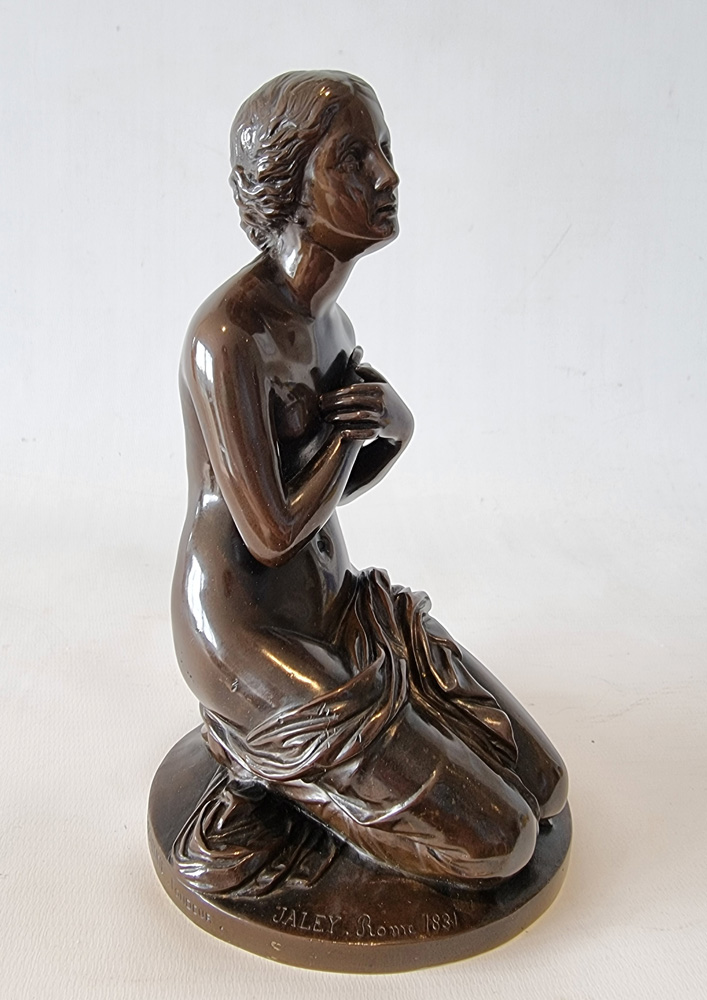 Early 19th Century patinated Bronze 'La Priere' by Jean-Louis Nicholas Jaley and Barbedienne foundry