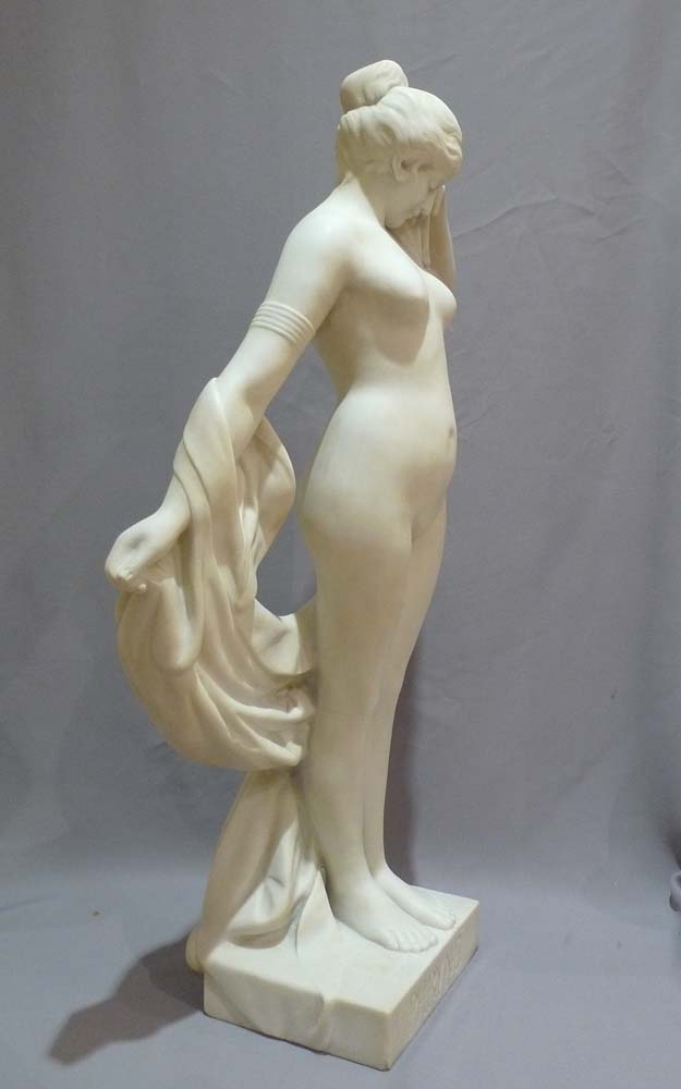 Art Nouveau marble sculpture of 