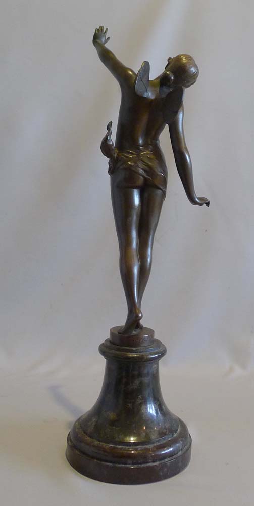 Excellent Art Nouveau bronze of a nymph by F. Rosse.
