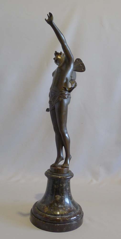 Excellent Art Nouveau bronze of a nymph by F. Rosse.