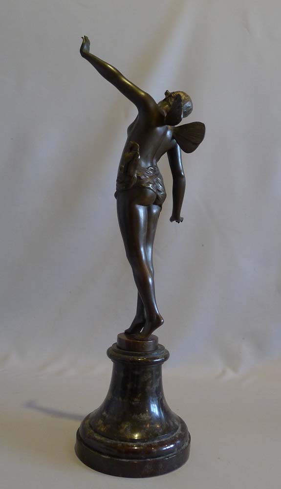 Excellent Art Nouveau bronze of a nymph by F. Rosse.
