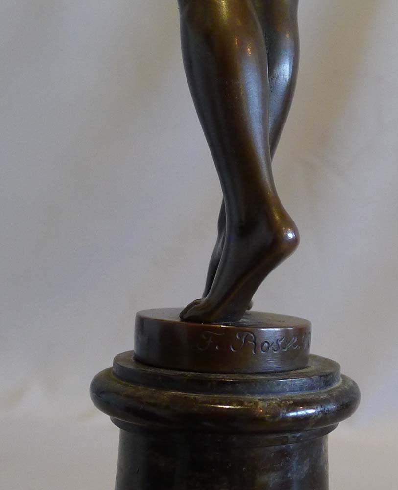 Excellent Art Nouveau bronze of a nymph by F. Rosse.