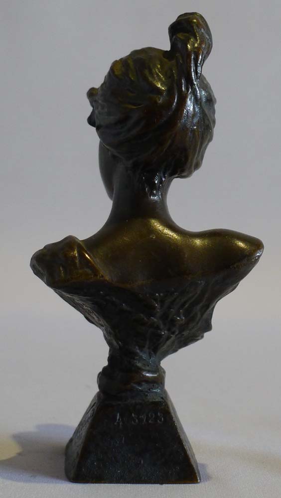 Antique Villanis bronze of Aida, signed and with foundry stamp and numbered.
