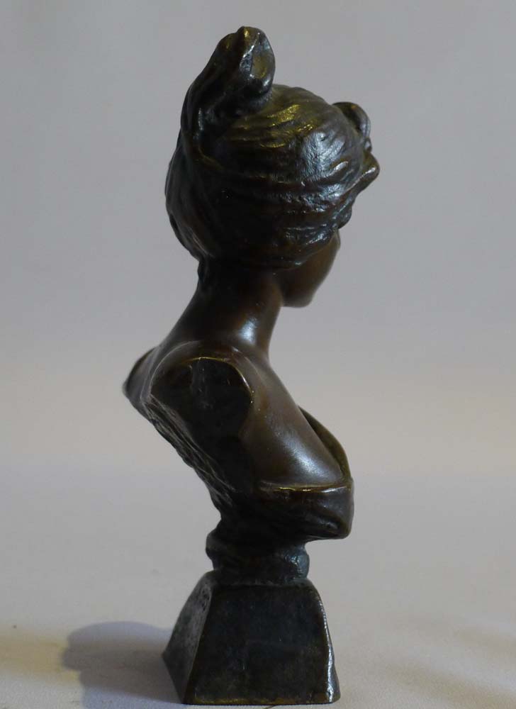 Antique Villanis bronze of Aida, signed and with foundry stamp and numbered.
