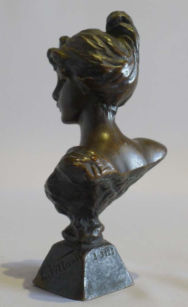 Antique Villanis bronze of Aida, signed and with foundry stamp and numbered.
