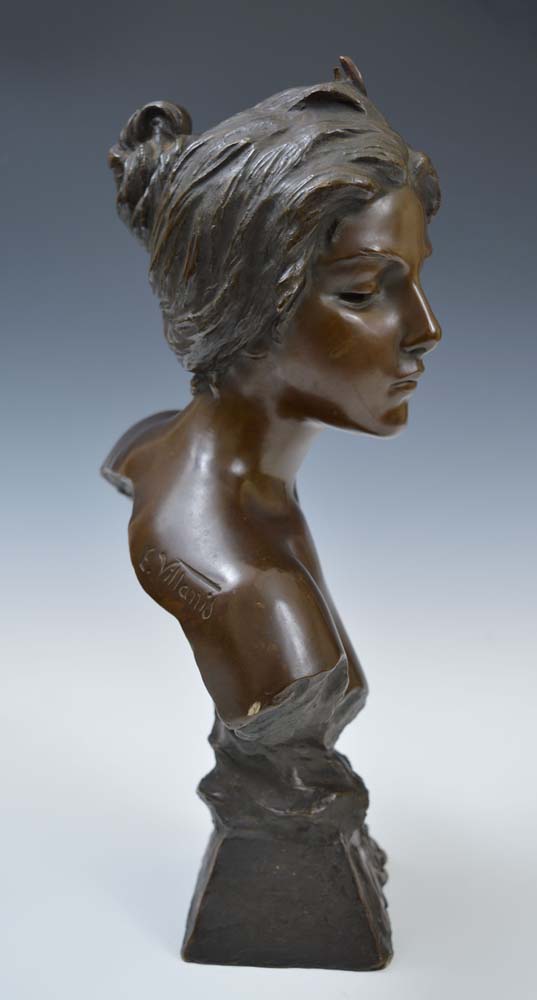 A fine bronze by Emmanuel  Villanis of Diane.
