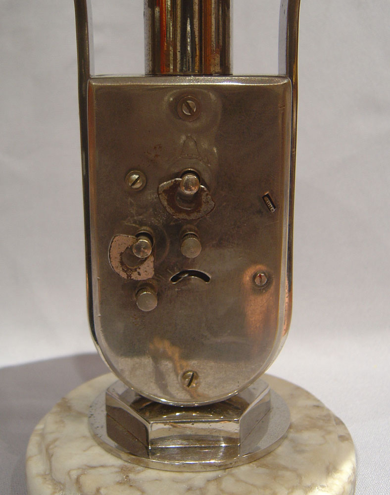Mofem, Art Deco lamp with alarm clock.