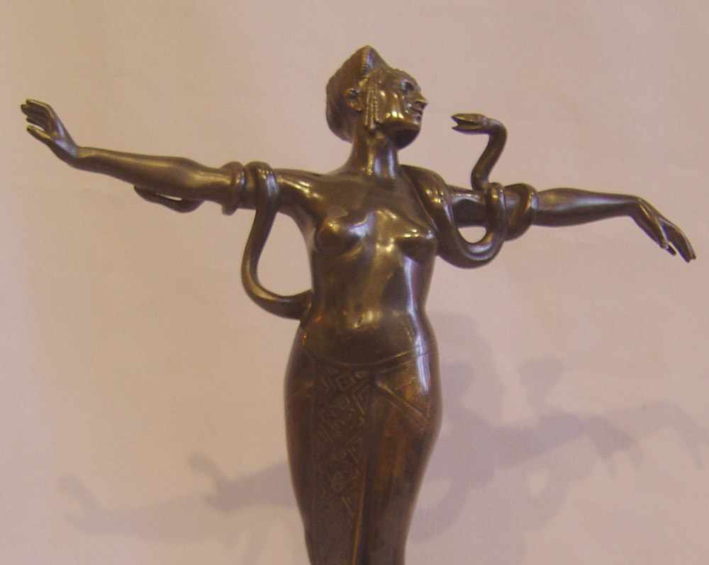 Snake girl bronze.
