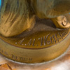Art Deco bronze and ivory of a young girl signed A.M.Wolff fec.