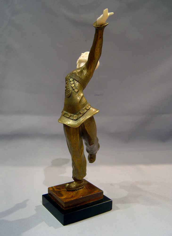 Art Deco Bronze and Ivory figure of a Russian dancer.
