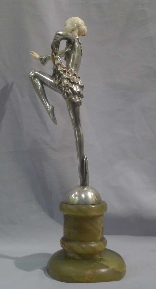 Art Deco bonze and ivory figure of a ballerina by Lorenzl