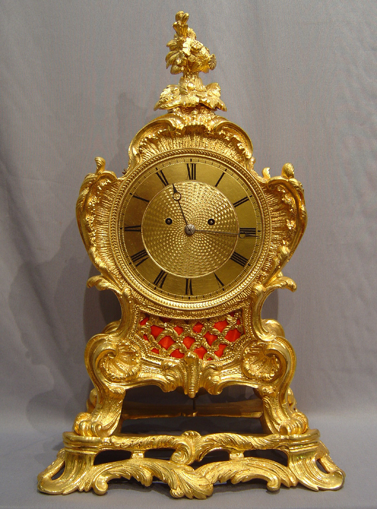 Antique English Regency ormolu mantel clock by McCabe