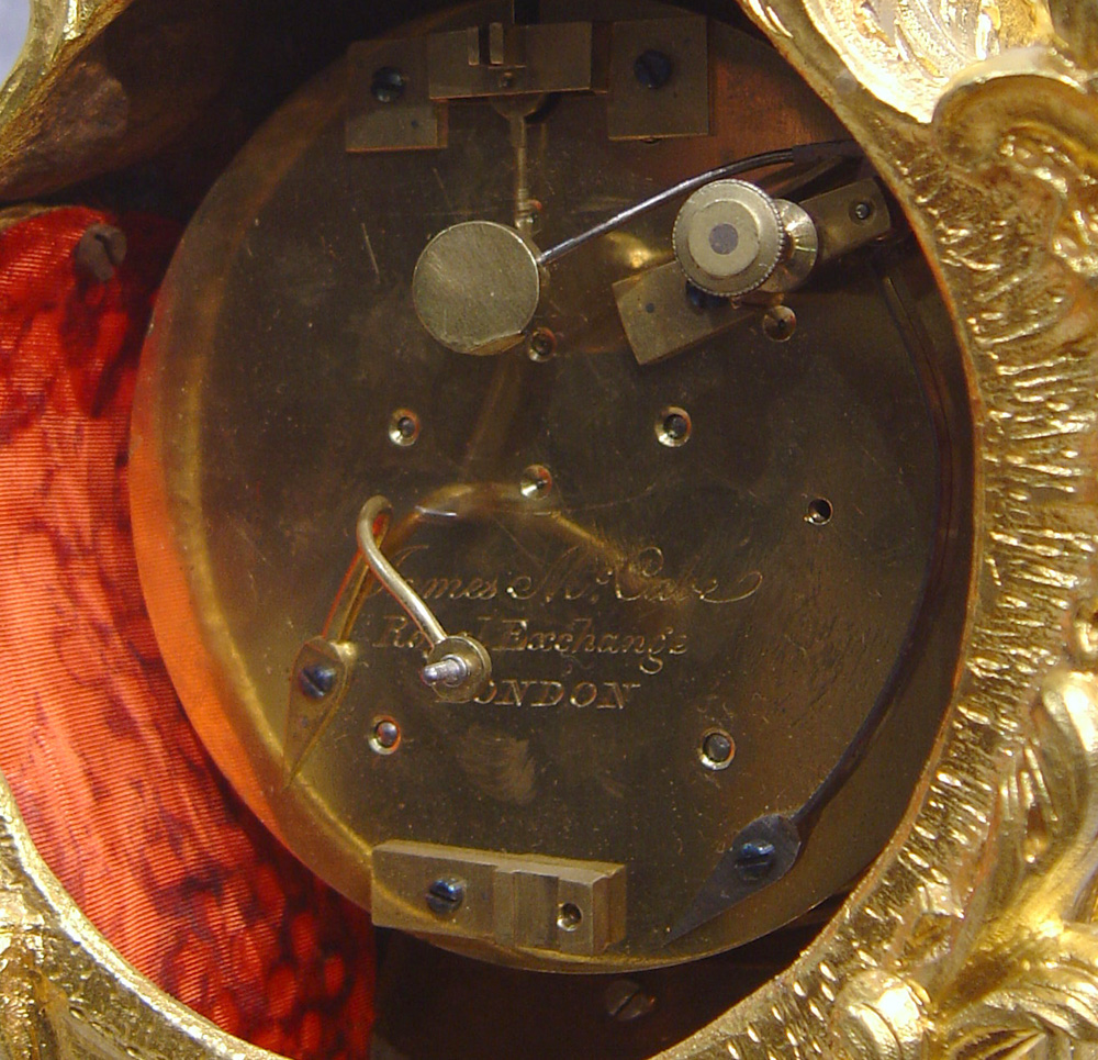 Antique English Regency ormolu mantel clock by McCabe
