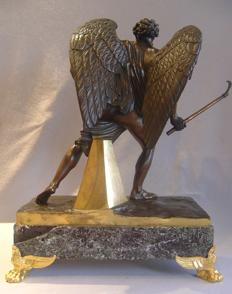 Late Empire period clock of Chronos carrying away time.