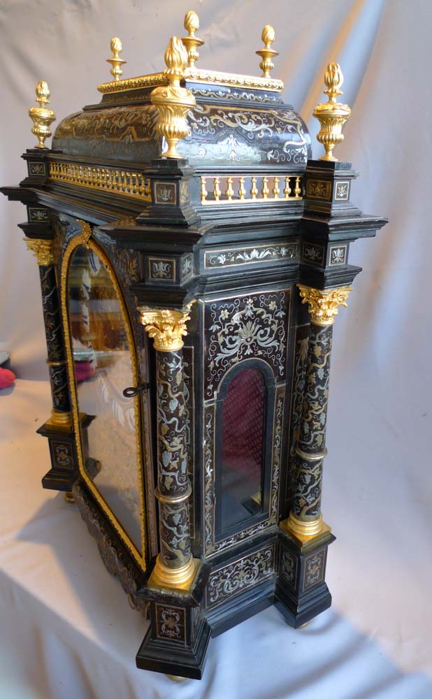 Antique  English boulle clock by Frodsham clockmaker to Queen Victoria.