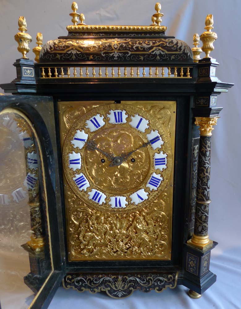 Antique  English boulle clock by Frodsham clockmaker to Queen Victoria.