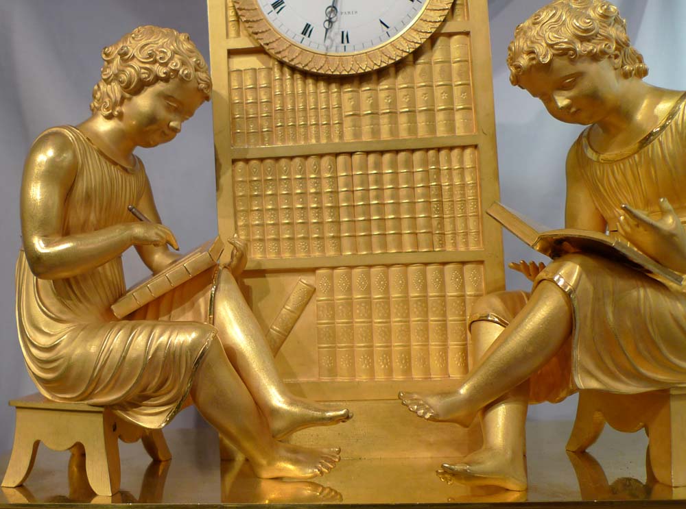Antique French mantel clock in ormolu, Charles X period signed Picnot Pere a Paris