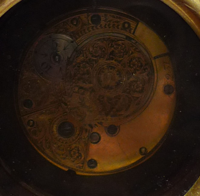 English Regency or French Directoire/Empire ormolu miniature library mantel clock.