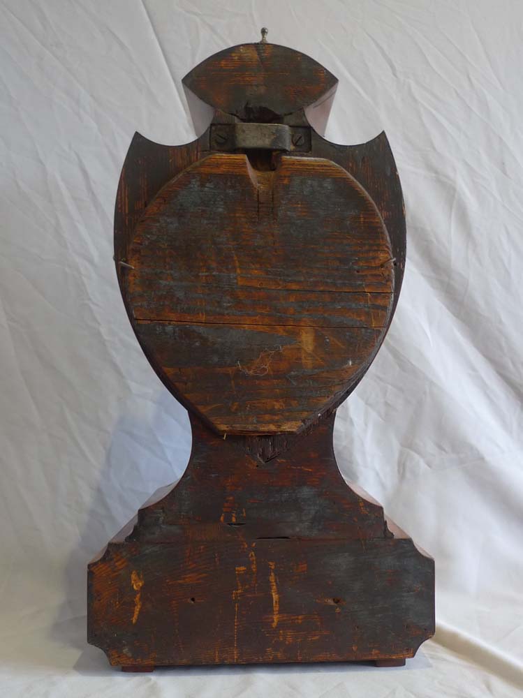 Antique Austrian Biedermier table clock in yew.