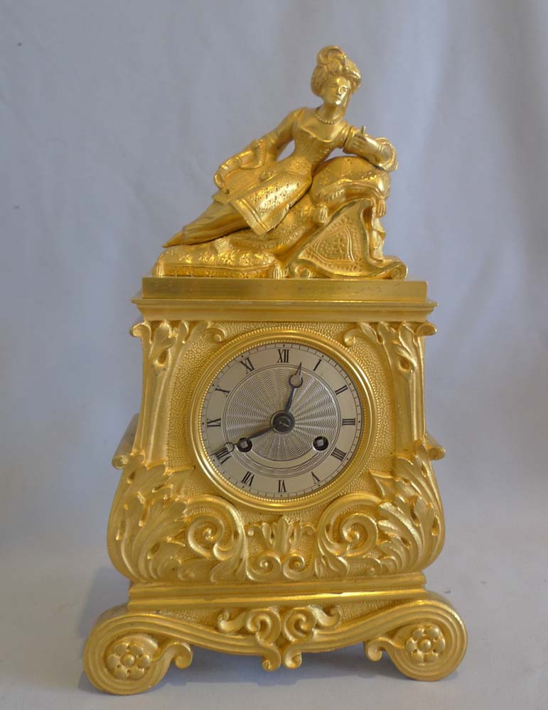 Antique French Greek Revolutiom ormolu mantel clock.