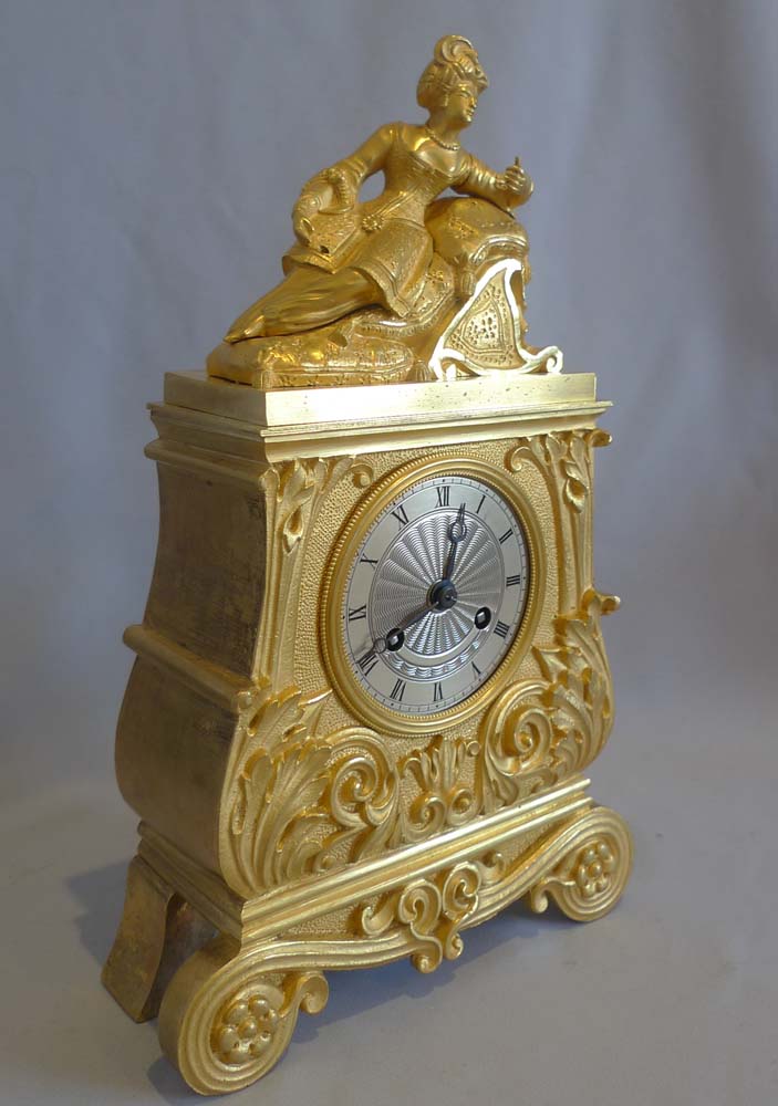 Antique French Greek Revolutiom ormolu mantel clock.