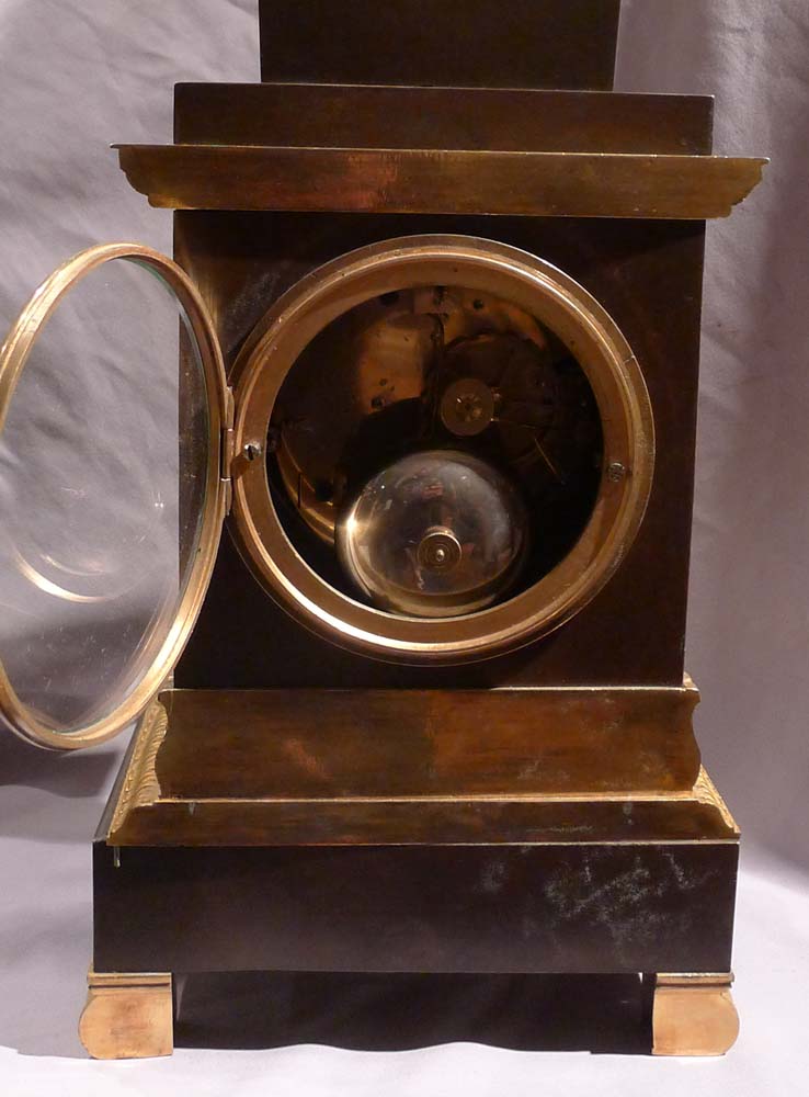 Antique Charles X  clock with bust of Greek philosopher.