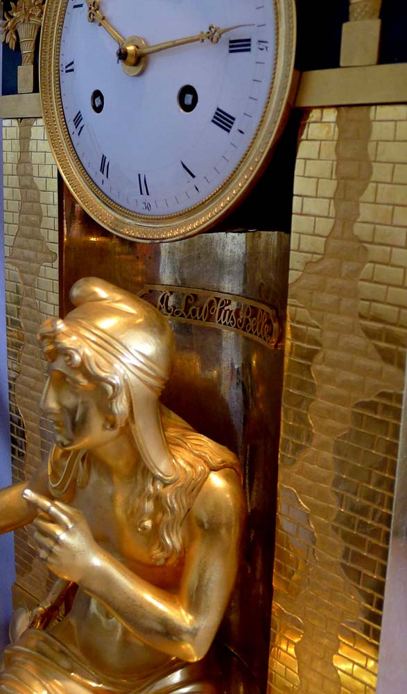 Antique French Empire clock depicting the Judgement of Paris.