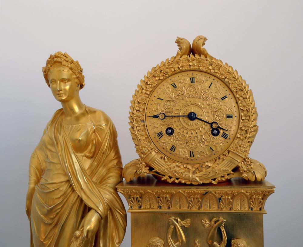 Large French Charles X period ormolu clock representing Ceres.