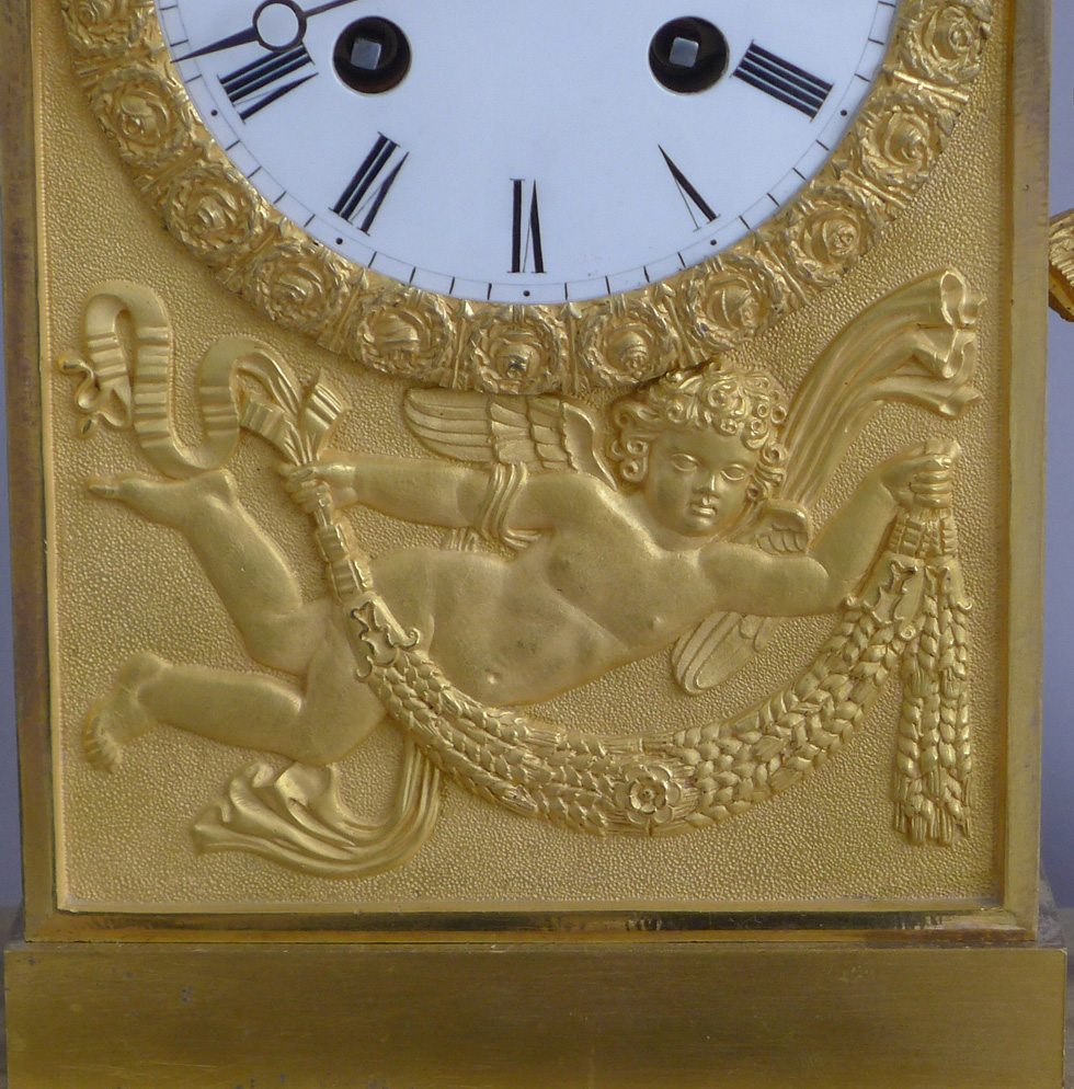 Antique French mantel clock of Ceres, in Ormolu from the Charles X period
