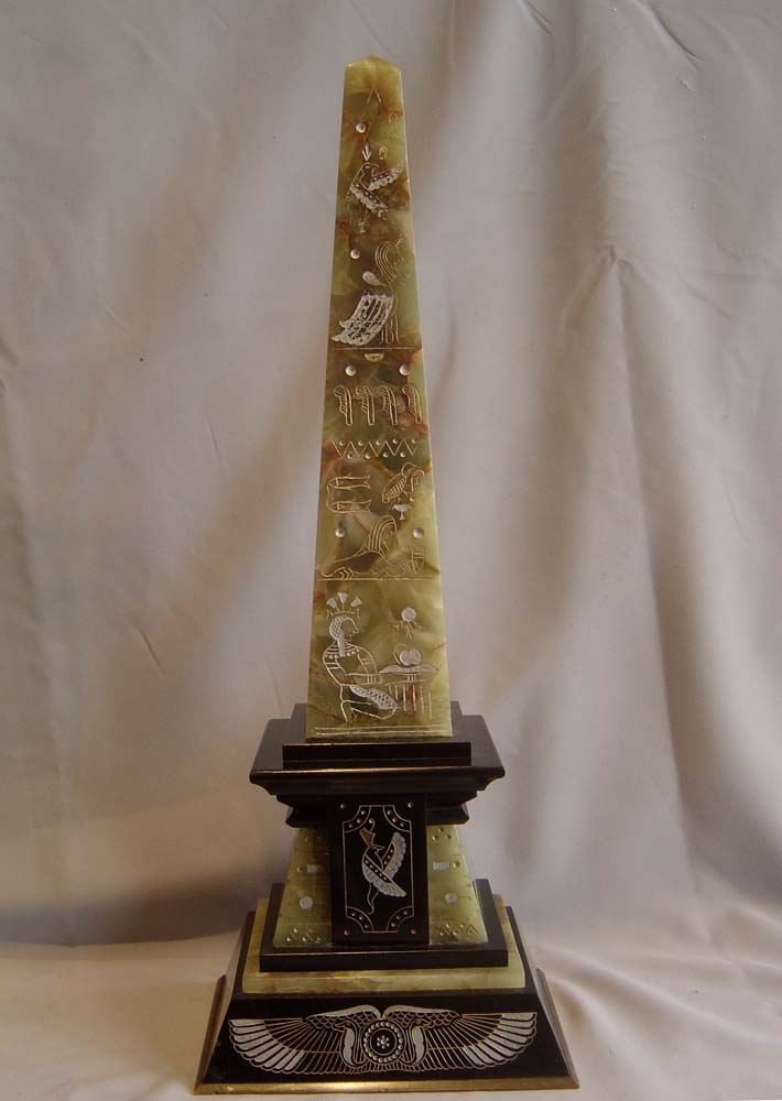 Antique French Egyptian Revival bronze and marble clock set