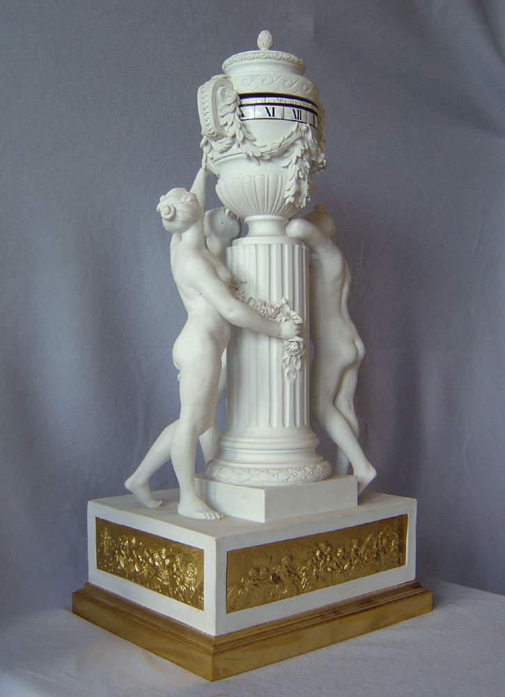 Fine antique French figural clock based upon Canova's 