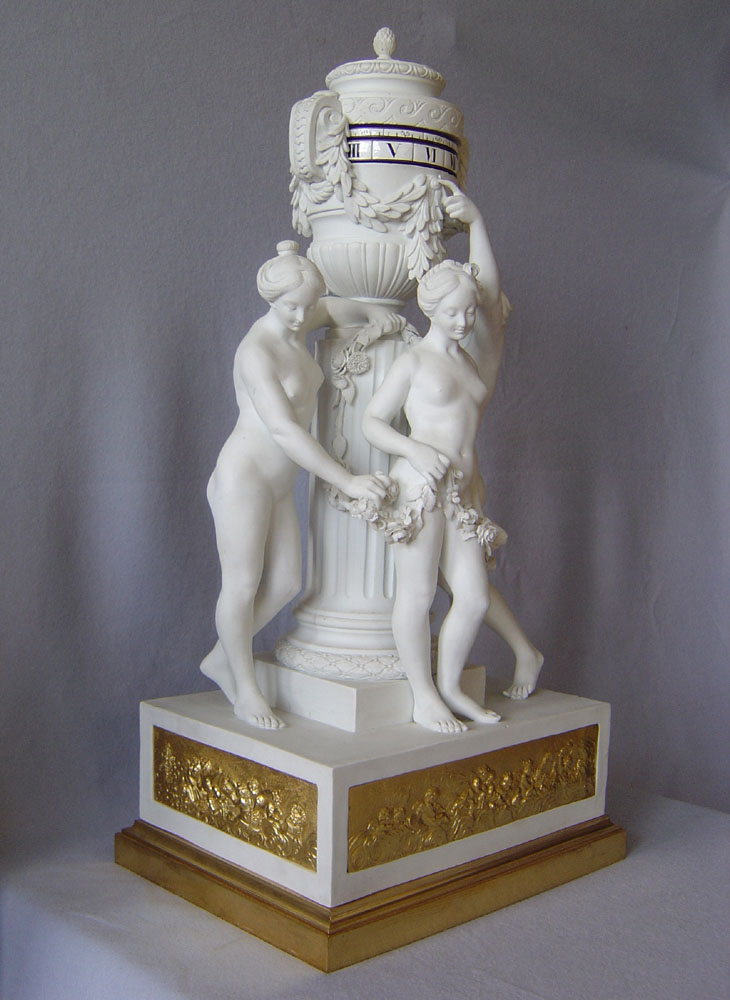 Fine antique French figural clock based upon Canova's 