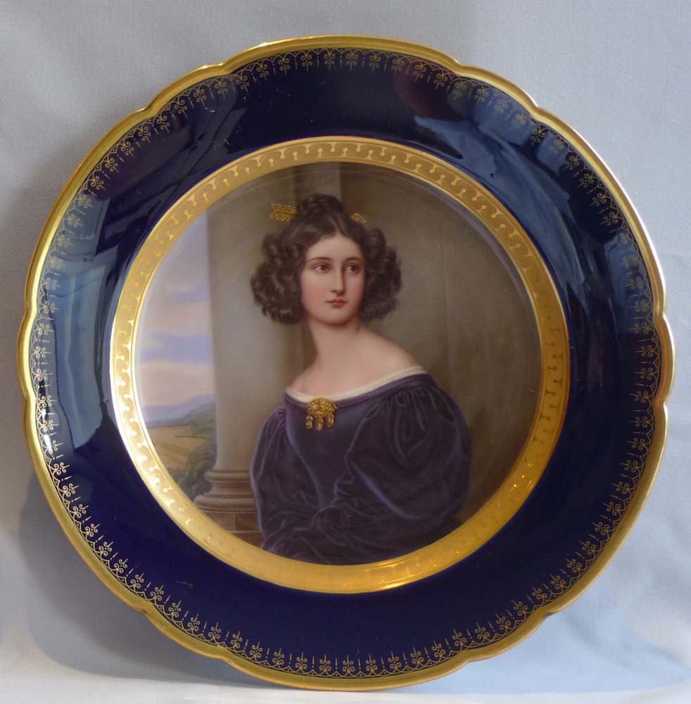 Franz Xaver Thallmaier set of 10 Munich cabinet plates after Stieler.