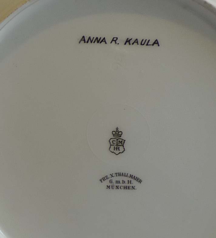Franz Xaver Thallmaier set of 10 Munich cabinet plates after Stieler.