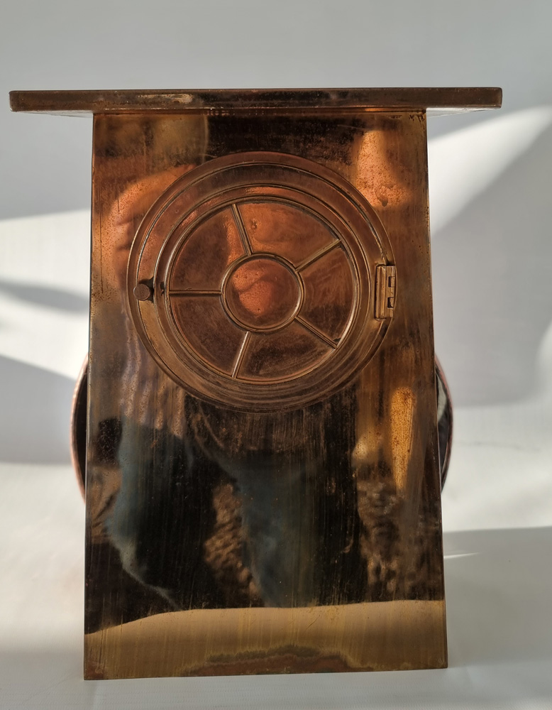 Arts and Crafts Copper and brass Mantel Clock by Beldray of Bilston
