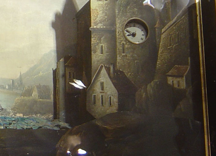 Automaton and  musical picture  clock by Cailly and Hnry Mark Paris