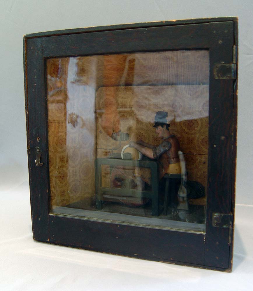Automaton of a knife sharpener.