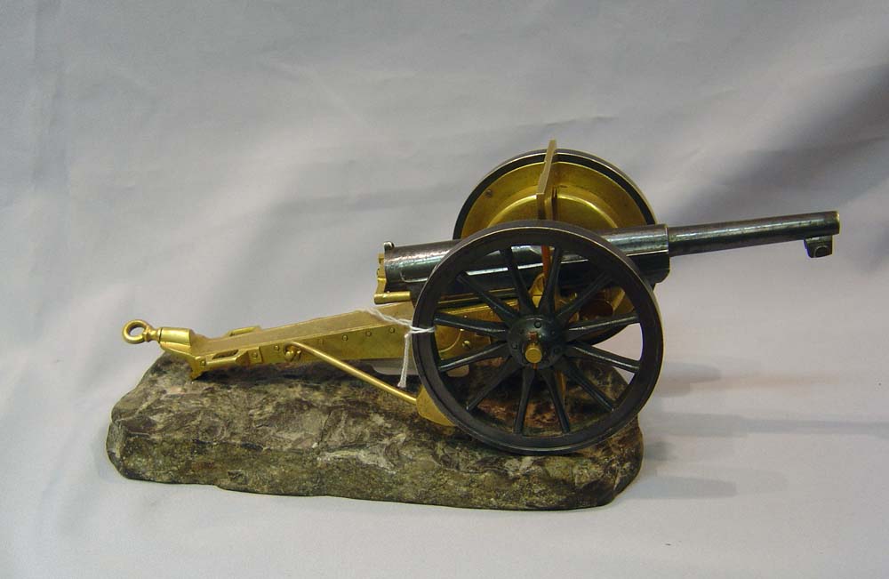 Antique clock as a Novelty Field Gun clock made in France for Mappin and Webb.