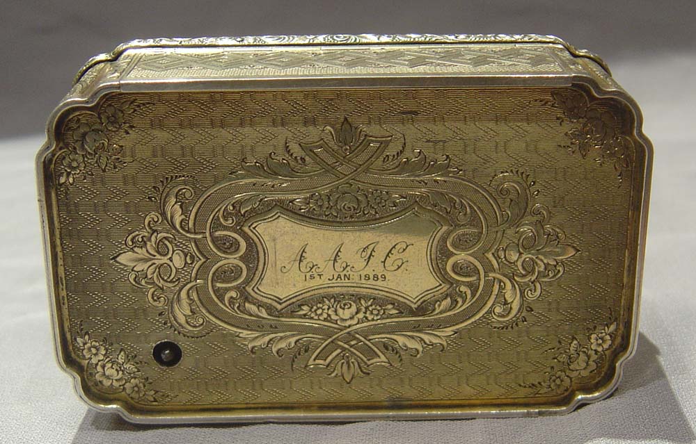 Bruguier silver gilt and enamel singing bird box.