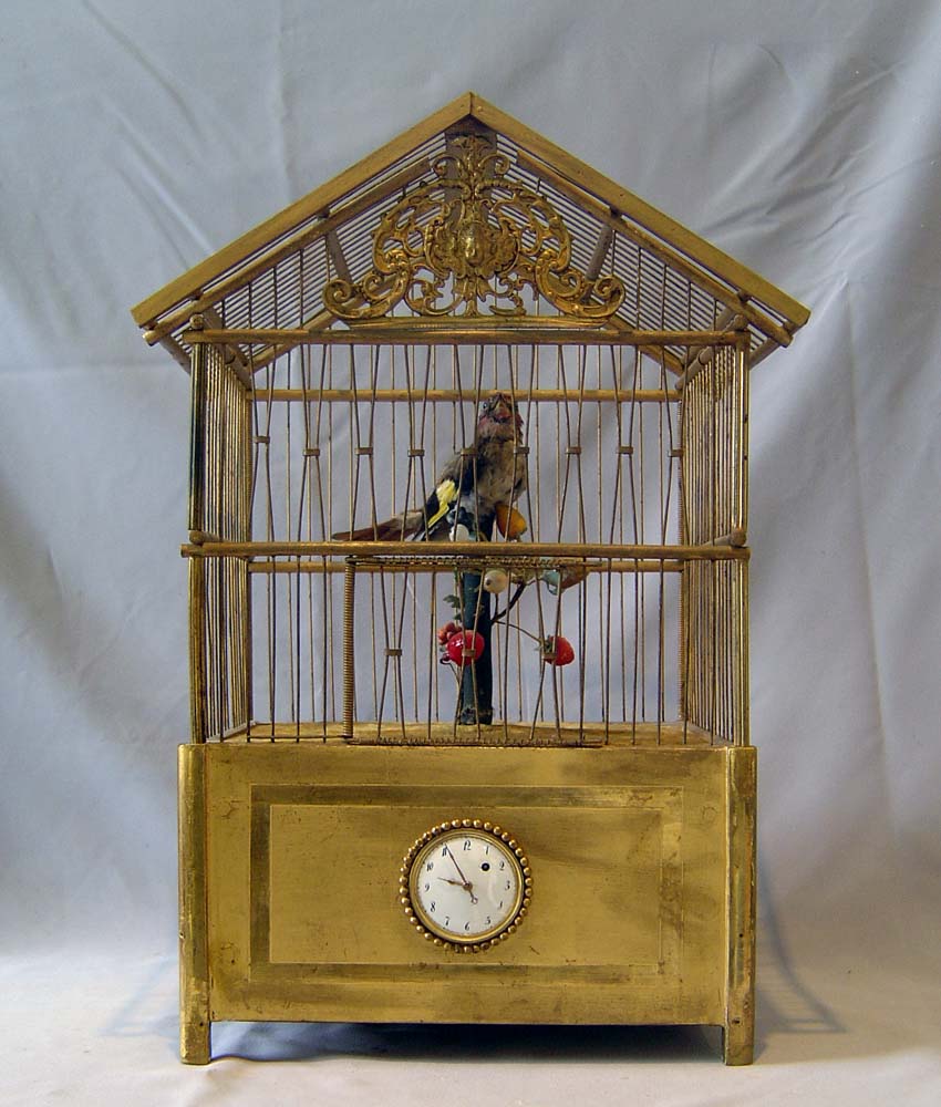 Singing bird cage signed Bontems.