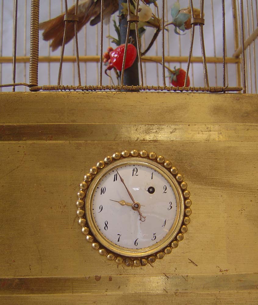 Singing bird cage signed Bontems.