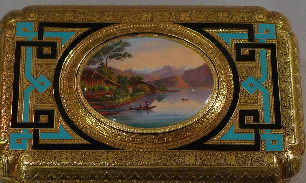 Antique singing bird box by Charles Bruguier in original box.